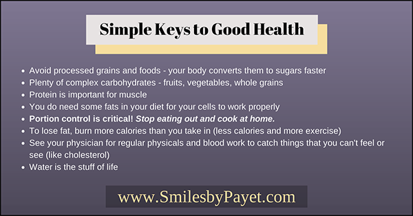 Eating healthy is good for body and teeth