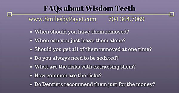 FAQs about Wisdom Teeth Extractions wisdom teeth charlotte dentist