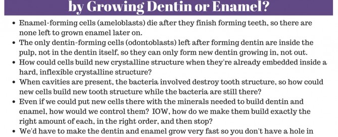 why you can't cure cavities